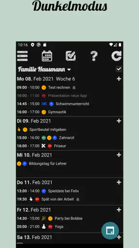 Klender, Familienagenda screenshot 5