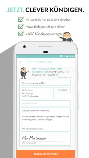 Kündigung - Verträge kündigen screenshot 1