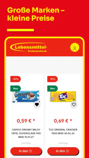 Lebensmittel-Sonderposten.de screenshot 2
