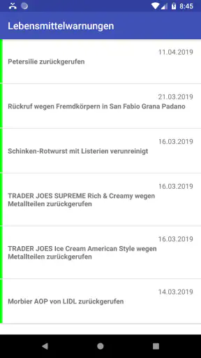 Lebensmittelwarnung screenshot 3