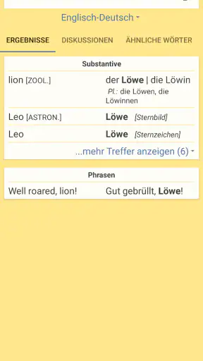 LEO Wörterbuch screenshot 3