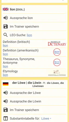 LEO Wörterbuch screenshot 4