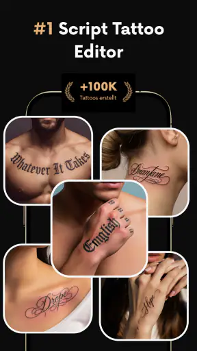 lettering Tattoo - Font Design screenshot 2