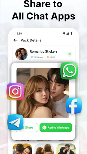 Love Romantic Kiss WAStickers screenshot 4