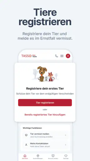 MeinTASSO screenshot 2