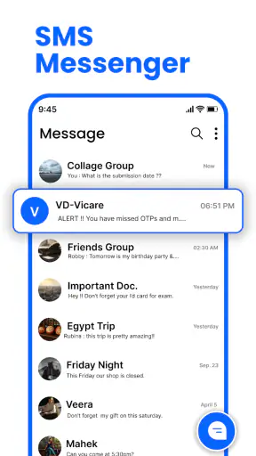 Messenger: SMS Home Launcher screenshot 2