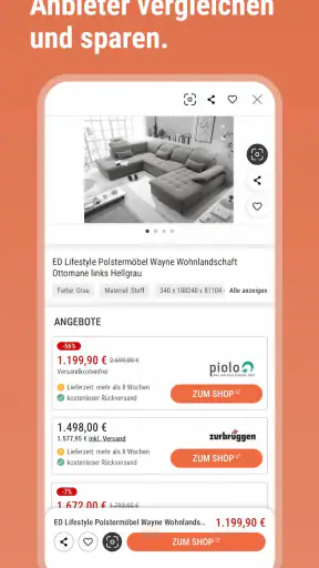 moebel.de: Möbel, Deko, Lampen screenshot 3