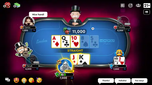 MONOPOLY Poker - Texas Holdem screenshot 7