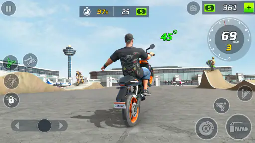 Motorrad-Stunt-Wheelie-Spiel screenshot 3