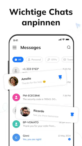 Nachrichten: Text SMS Home App screenshot 4