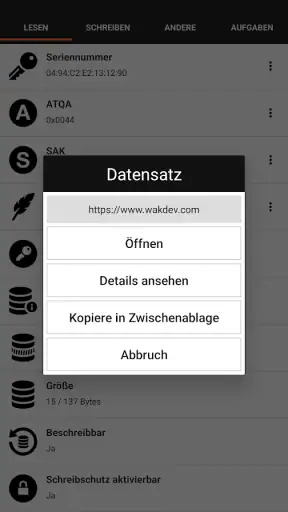 NFC Tools screenshot 2
