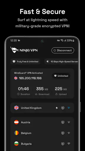 Ninja VPN - Fast & Secure VPN screenshot 2