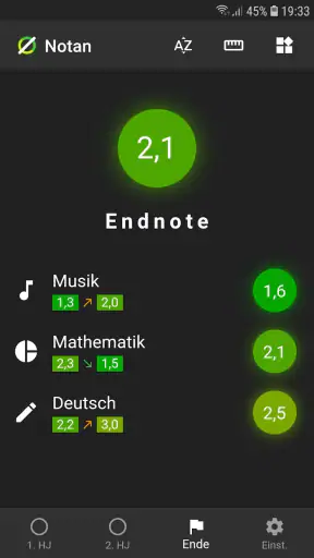 Notan: Notenrechner screenshot 2