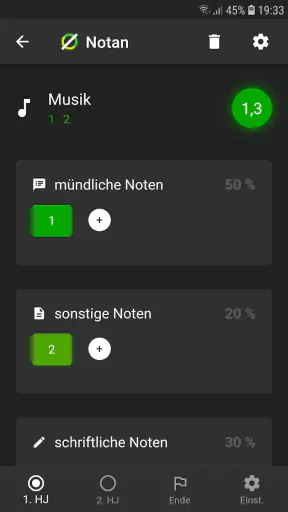 Notan: Notenrechner screenshot 3