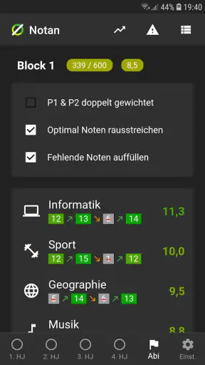 Notan: Notenrechner screenshot 6