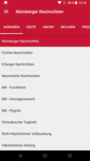 Nürnberger Nachrichten E-Paper screenshot 2
