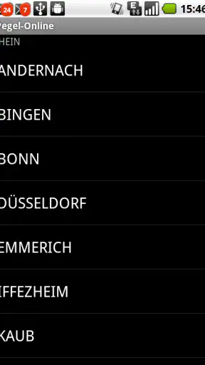 Pegel-Online screenshot 2
