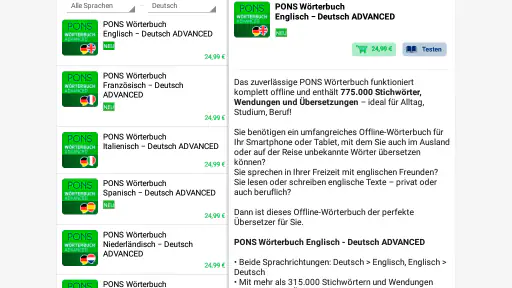 PONS Wörterbuch Bibliothek – O screenshot 9
