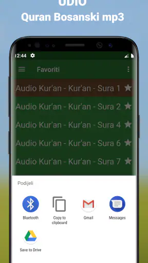 Quran Bosanski Audio mp3 app screenshot 4