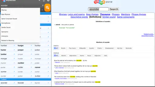 RhymeZone Rhyming Dictionary screenshot 10
