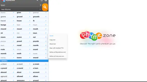 RhymeZone Rhyming Dictionary screenshot 7