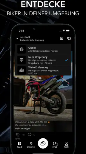 Ride With Me - Motorrad-App screenshot 2