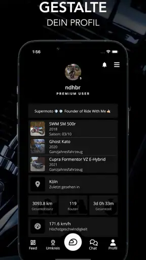 Ride With Me - Motorrad-App screenshot 5