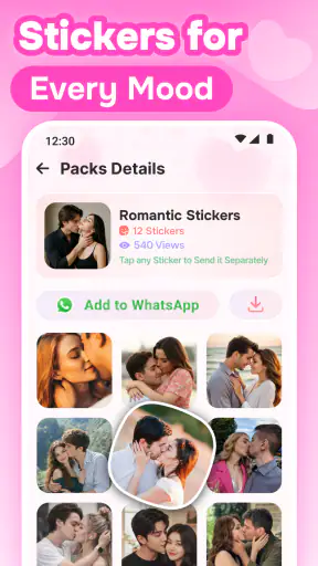 Romantic Love Stickers for WA screenshot 8
