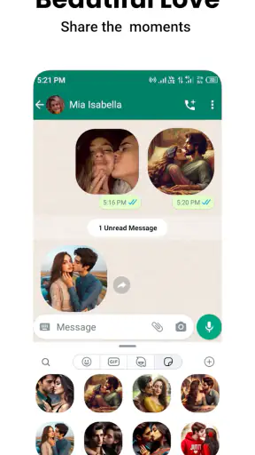 Romantic Stickers WASticker.ly screenshot 5