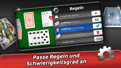 Rommé - Karten spielen offline screenshot 2