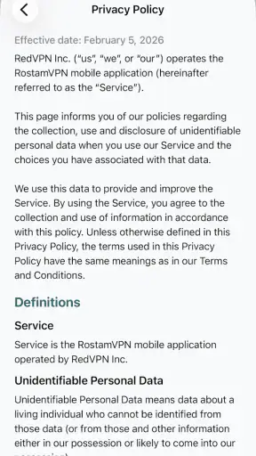 RostamVPN: فیلترشکن سریع وامن screenshot 4