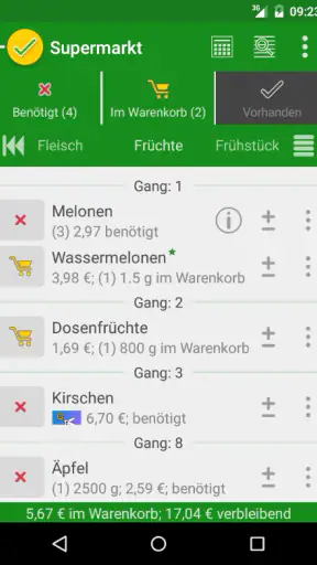 rShopping Einkaufsliste screenshot 1