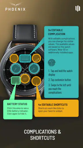 S4U Phoenix Luxury Watch Face screenshot 7