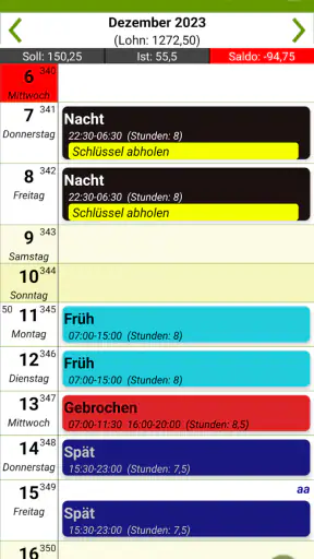 Schicht Kalender (FlexR) screenshot 4