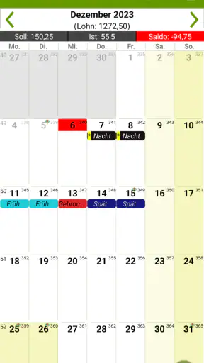 Schicht Kalender (FlexR) screenshot 5