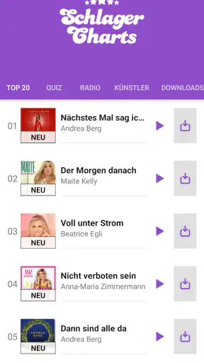 Schlager Charts: Musik & Radio screenshot 1