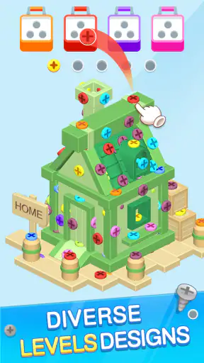 Verdreht: 3D Stift-Puzzle screenshot 1