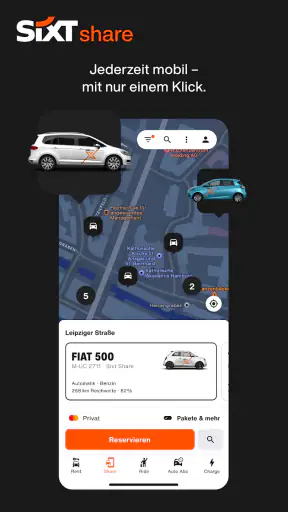 SIXT rent. share. ride. abo. screenshot 4