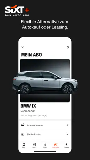 SIXT rent. share. ride. abo. screenshot 6