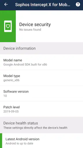 Sophos Intercept X for Mobile screenshot 2