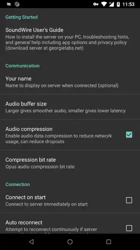 SoundWire Full-Audio Streaming screenshot 4