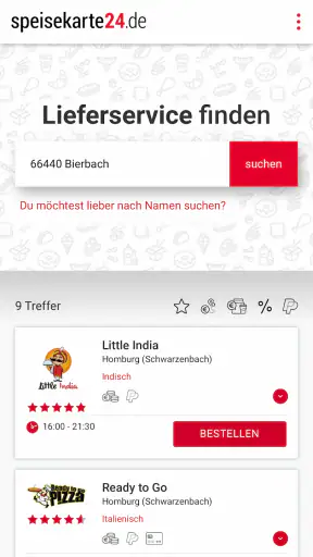 speisekarte24.de screenshot 2