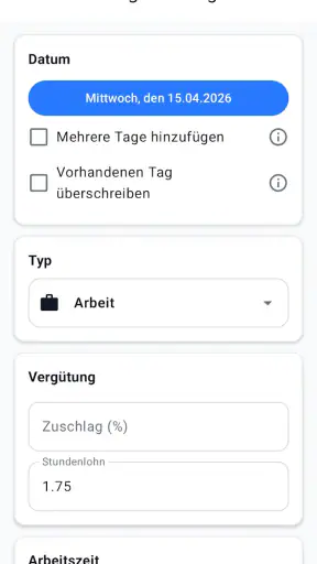 Stundenrechner screenshot 4