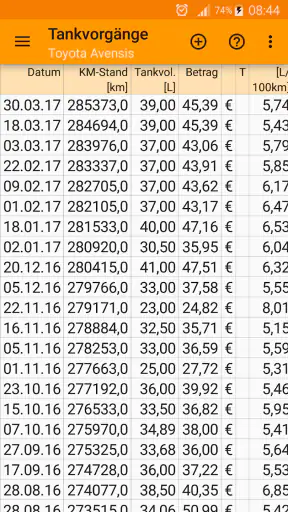 Tank-Datenbank screenshot 1