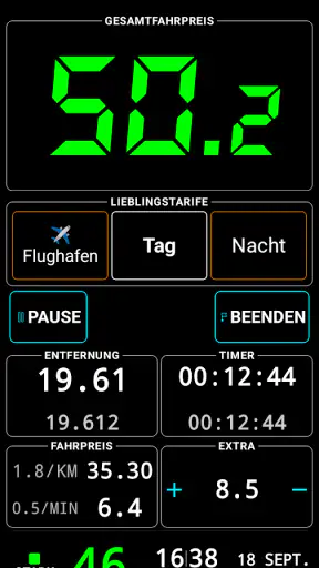 Taximeter. GPS-Taxi-Zähler. screenshot 1