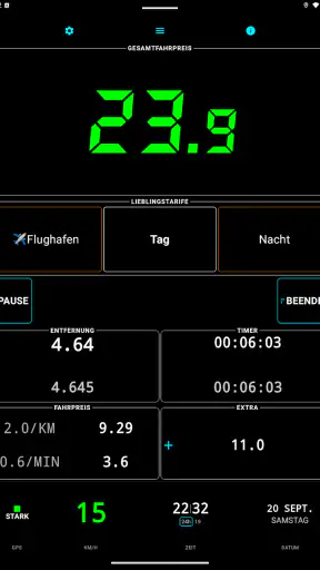 Taximeter. GPS-Taxi-Zähler. screenshot 9