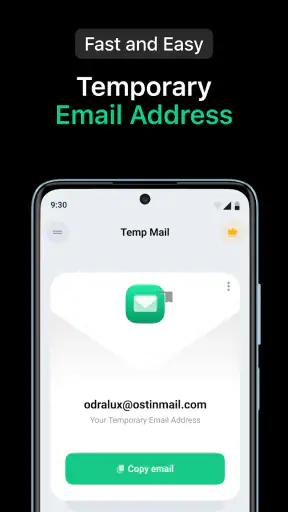 Temp Mail - Temporäre E-Mail screenshot 1