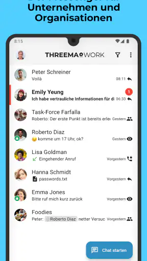 Threema Work. Für Unternehmen screenshot 1