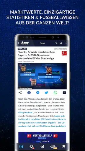 Transfermarkt Fußballdatenbank screenshot 2