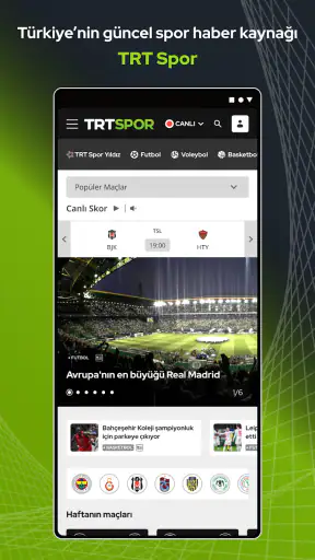 TRT Spor – Canlı Maç ve Haber screenshot 1